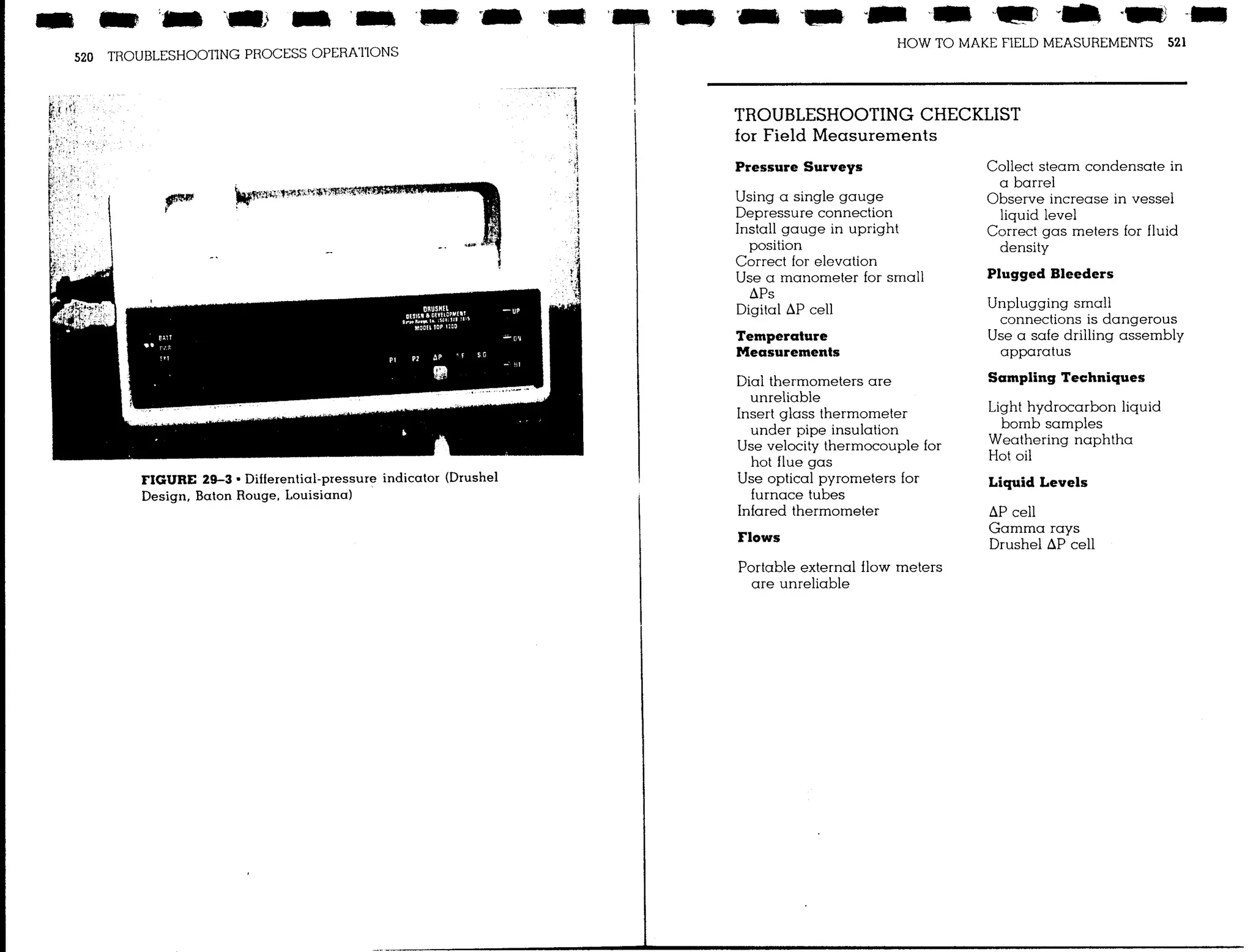 Troubleshooting process operations