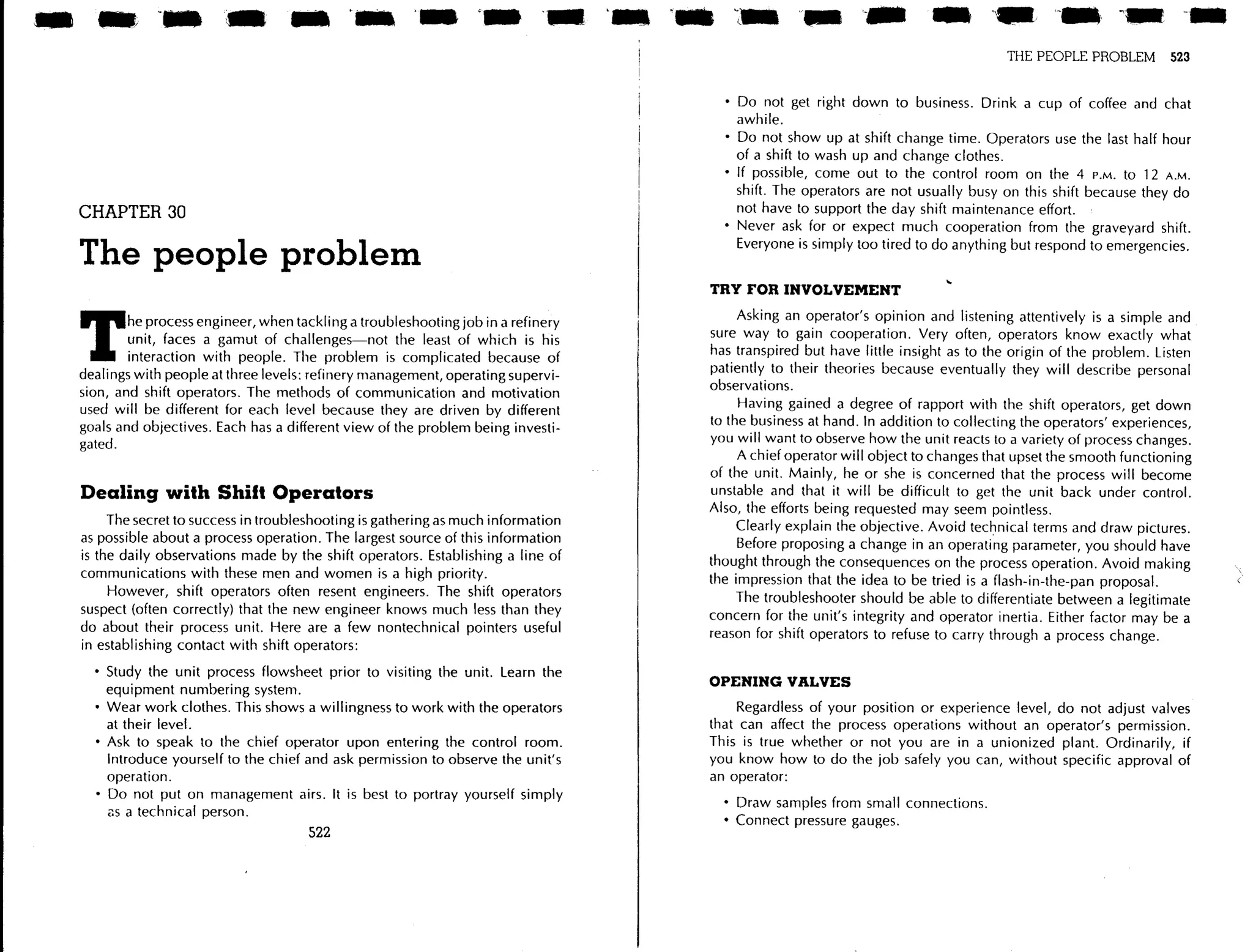 Troubleshooting process operations