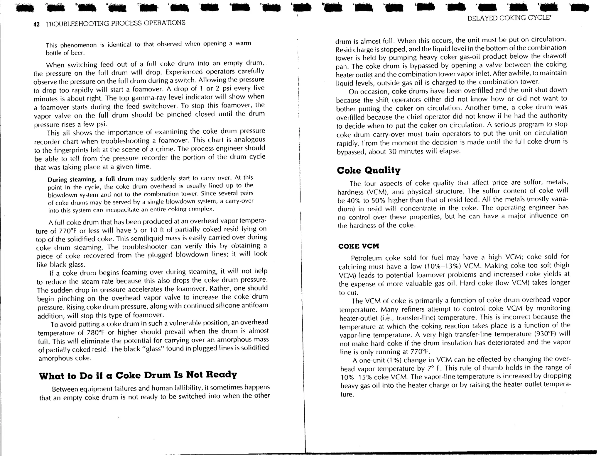 Troubleshooting process operations