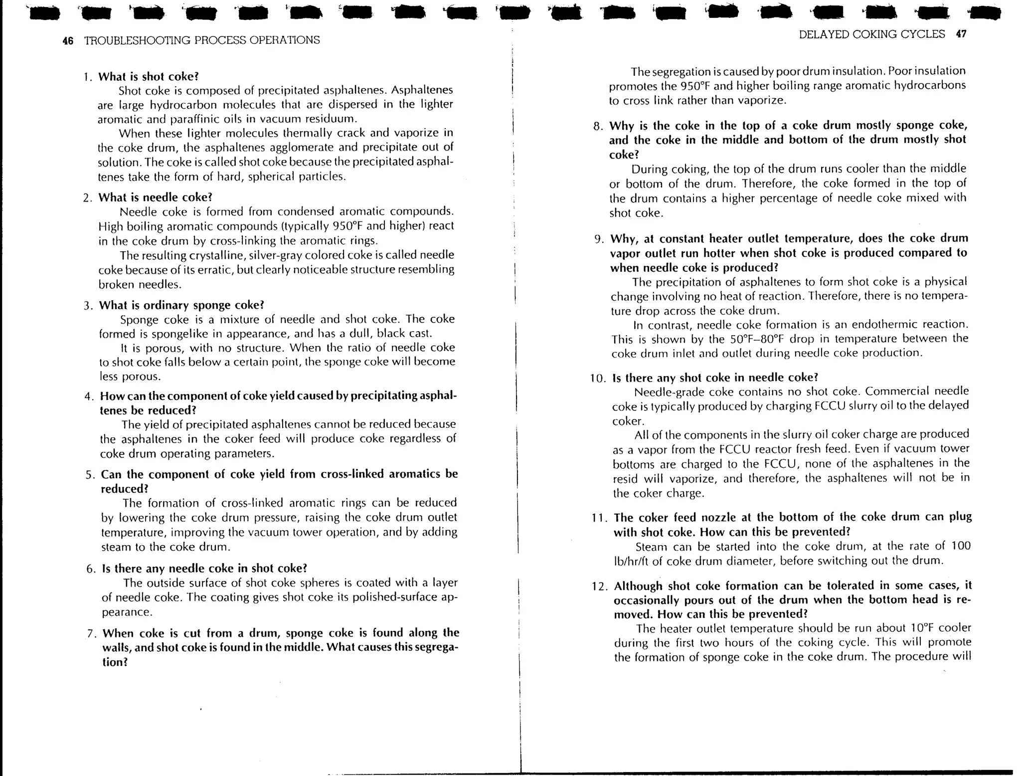 Troubleshooting process operations