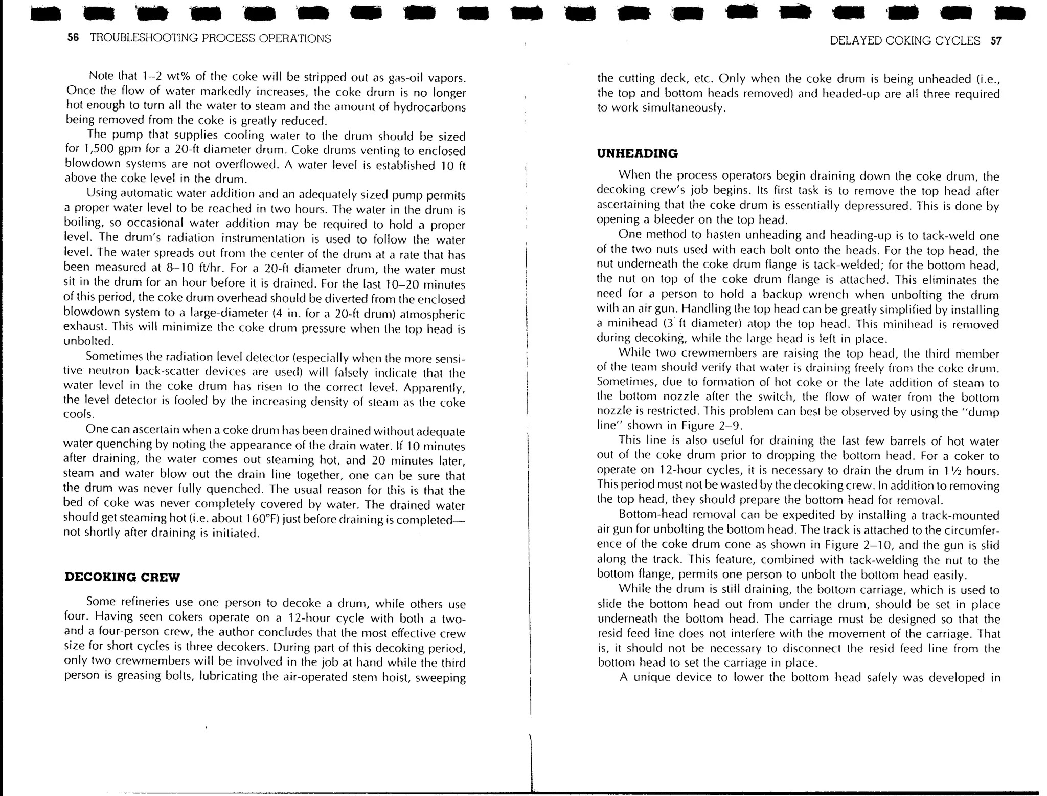 Troubleshooting process operations