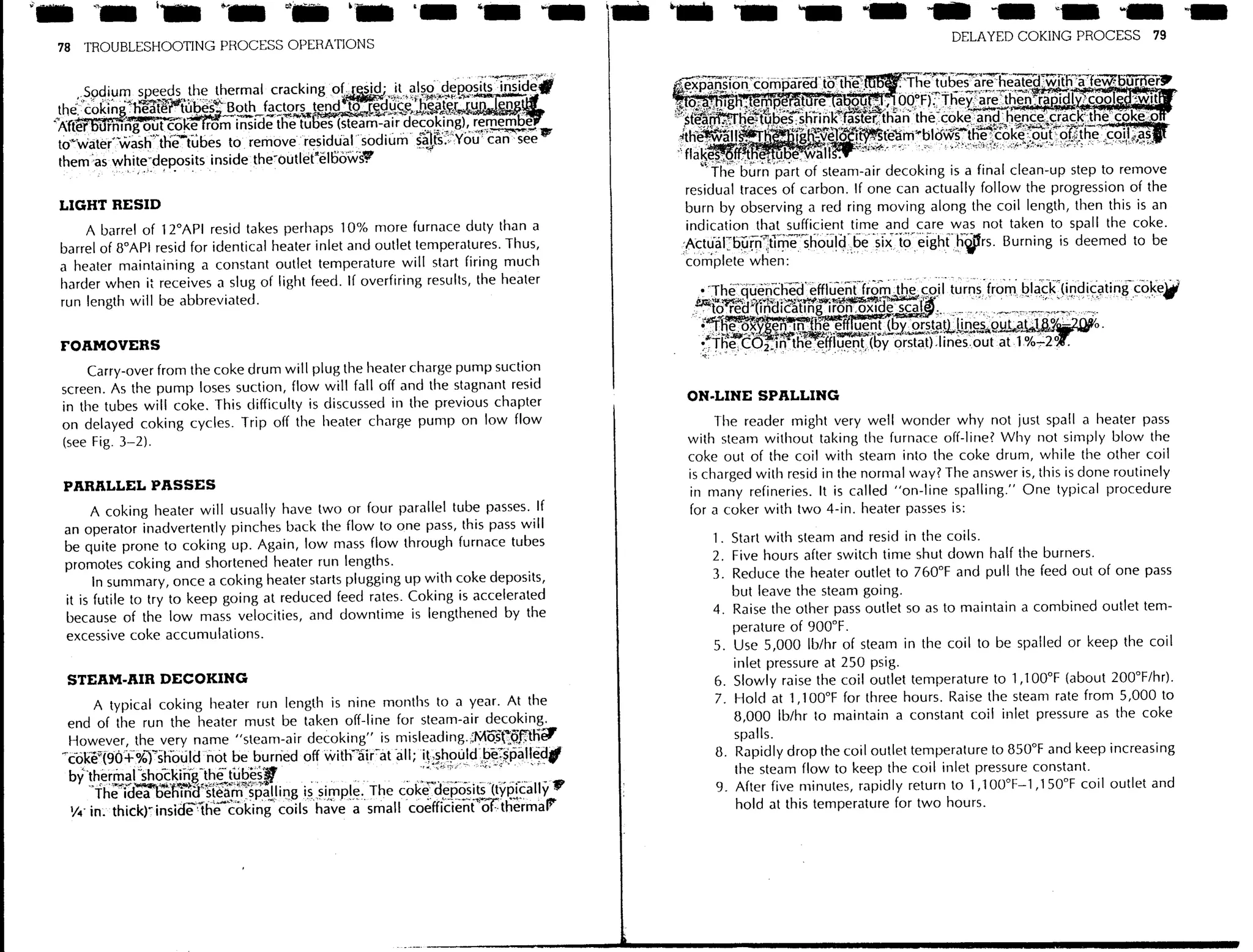 Troubleshooting process operations