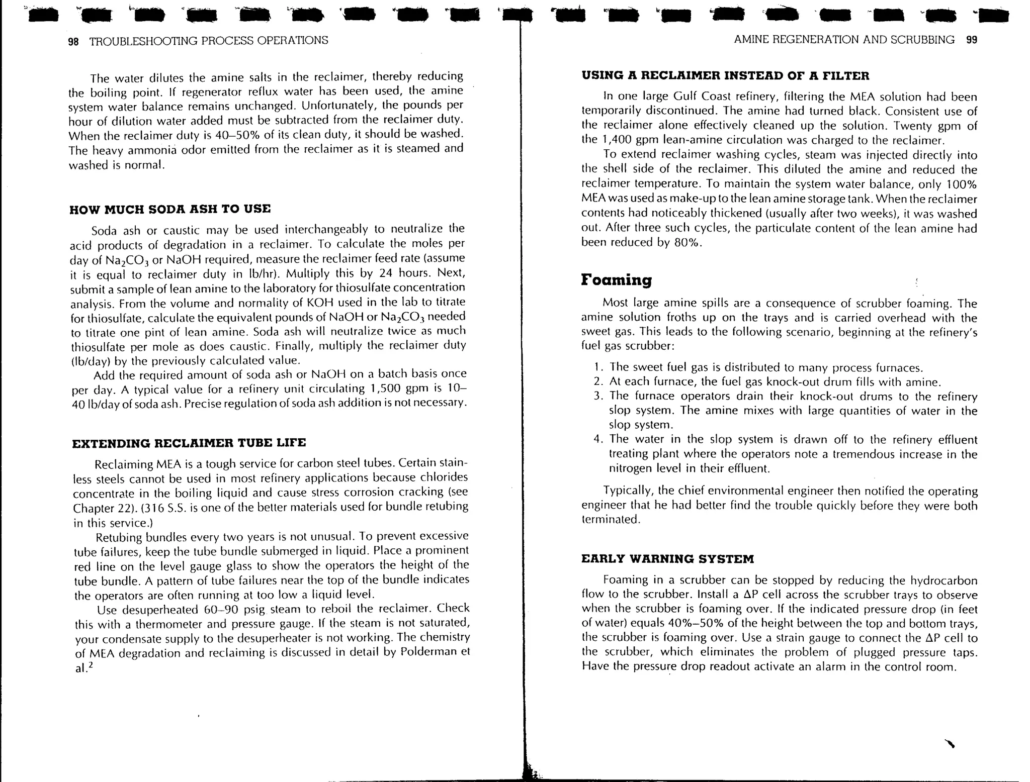 Troubleshooting process operations