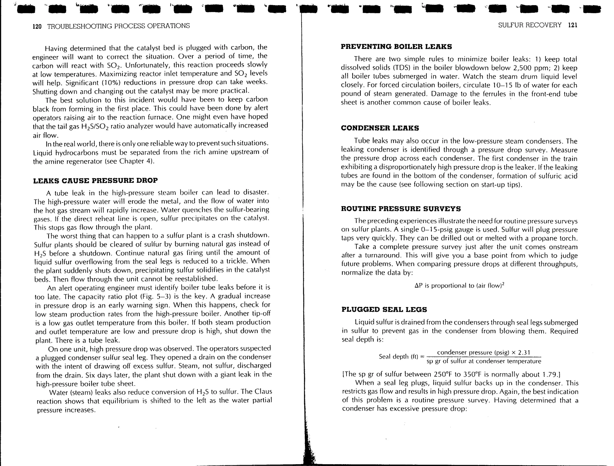 Troubleshooting process operations