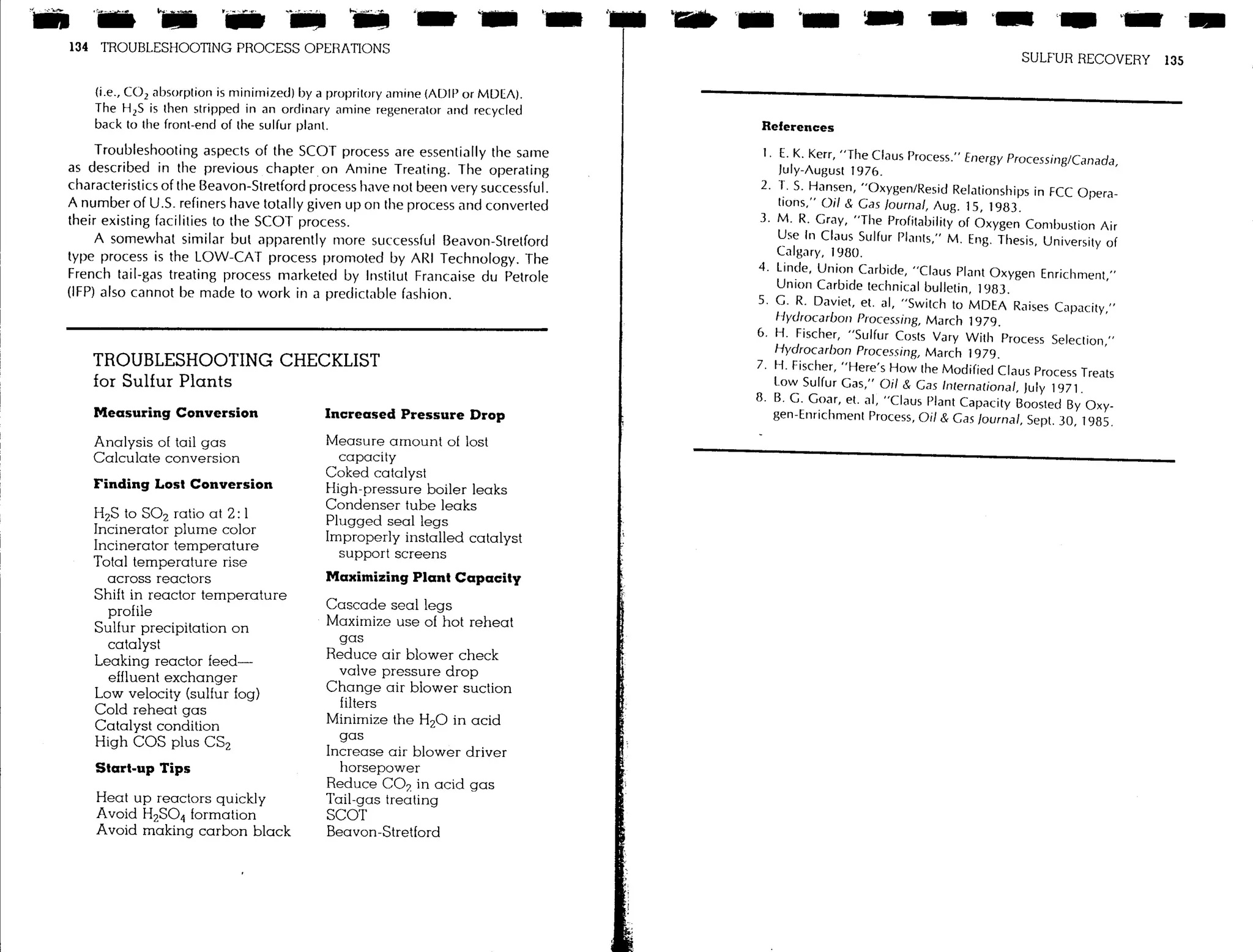 Troubleshooting process operations