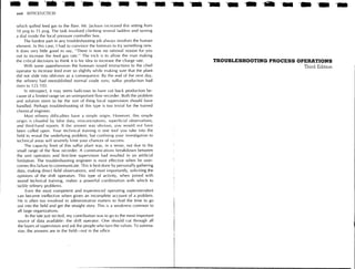 Troubleshooting process operations