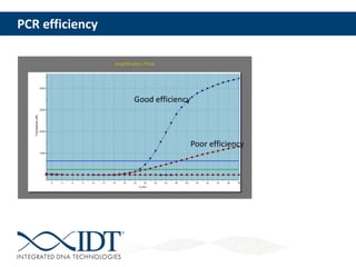 Good efficiency
Poor efficiency
PCR efficiency
 