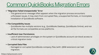 Troubleshooting QuickBooks Migration Errors: A Comprehensive Guide | PPT