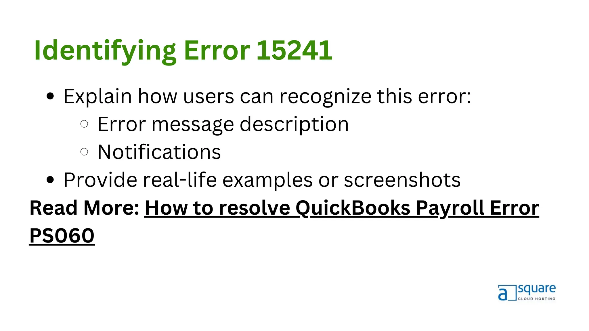Troubleshooting QuickBooks Payroll Update Error 15241 PPT