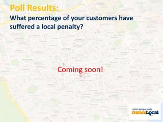 Poll Results: 
What percentage of your customers have 
suffered a local penalty? 
 