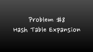 Problem #8
Hash Table Expansion
 