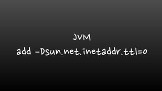 JVM
add –Dsun.net.inetaddr.ttl=0
 