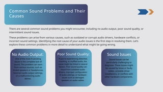 Troubleshooting sound problems the role of the audio card driver.pptx
