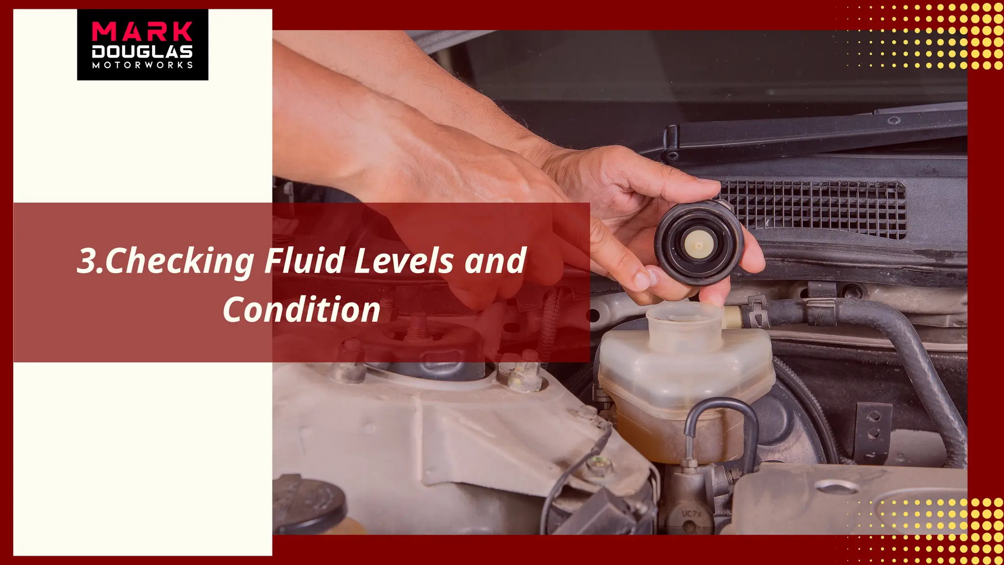 3.Checking Fluid Levels and
Condition
 
