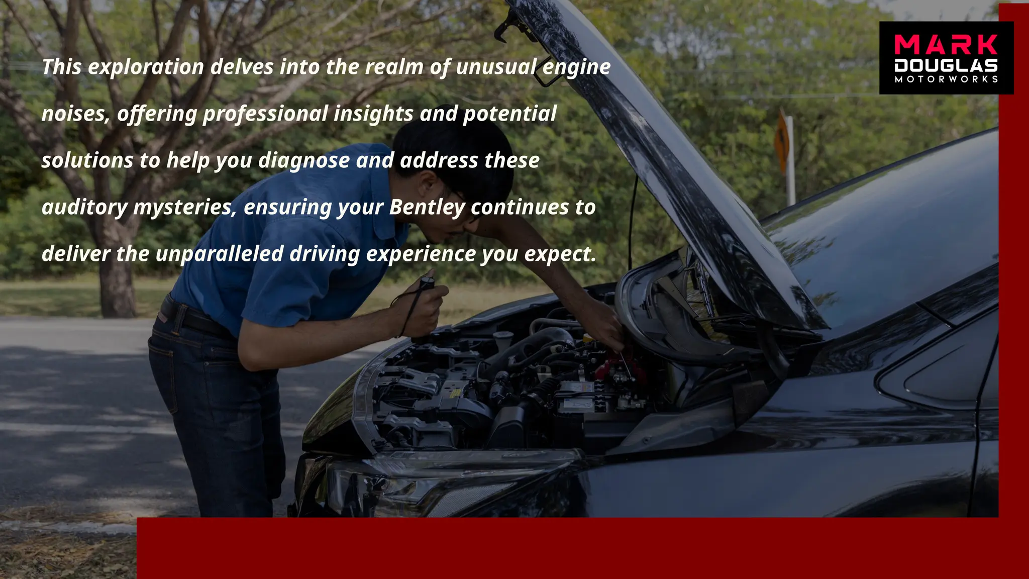 This exploration delves into the realm of unusual engine
noises, offering professional insights and potential
solutions to help you diagnose and address these
auditory mysteries, ensuring your Bentley continues to
deliver the unparalleled driving experience you expect.
 