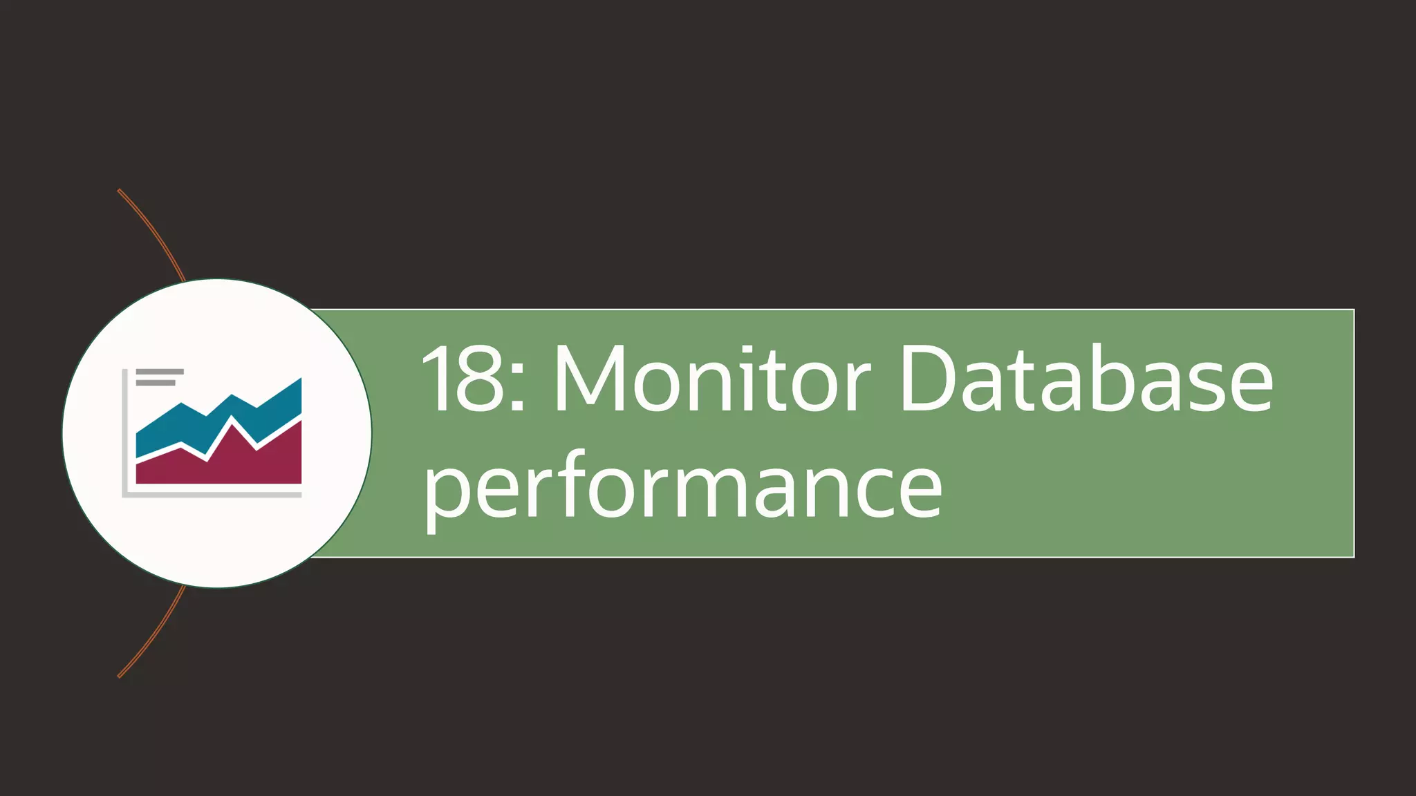 18: Monitor Database
performance
 