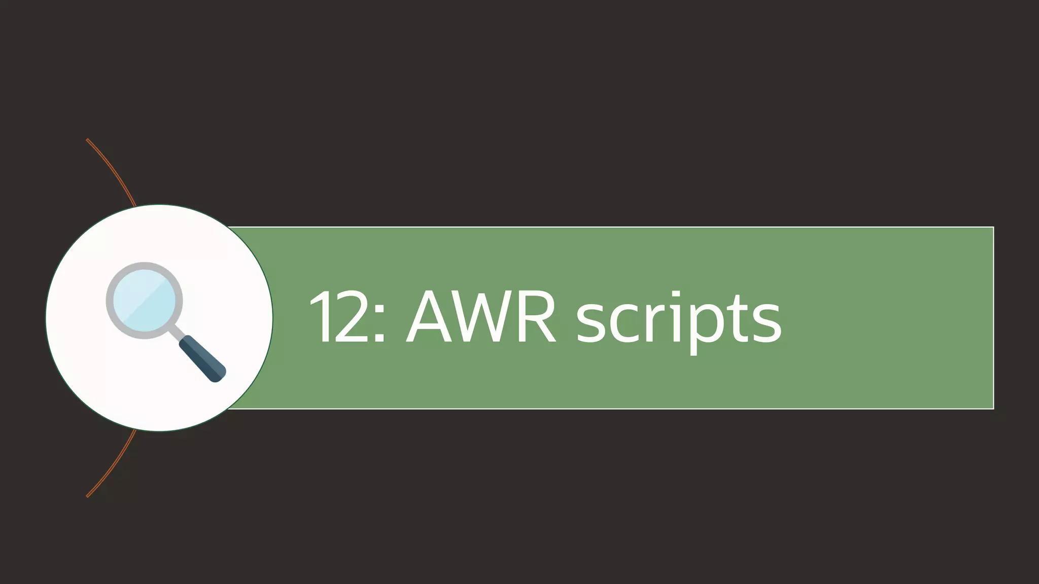12: AWR scripts
 