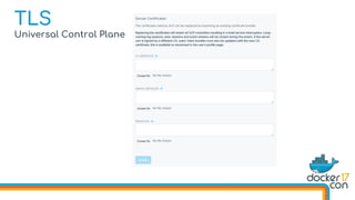 Universal Control Plane
TLS
 