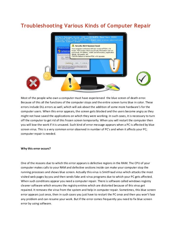 Troubleshooting various kinds of computer repair