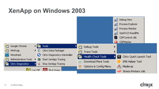 © 2013 Citrix
XenApp on Windows 2003
17
 