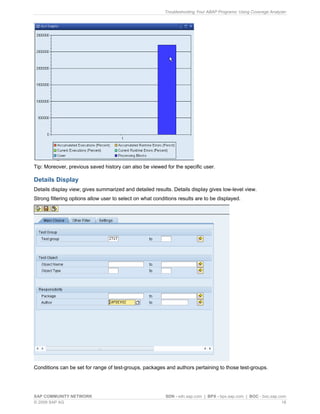 Troubleshooting Your ABAP Programs Using Coverage Analyzer | PDF
