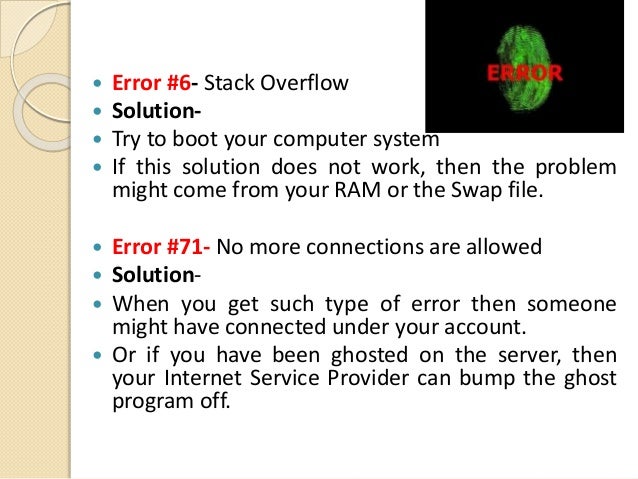 Troubleshoot pc error codes!