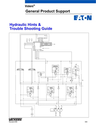 694Revised 8/96
Hydraulic Hints &
Trouble Shooting Guide
Vickers®
General Product Support
 