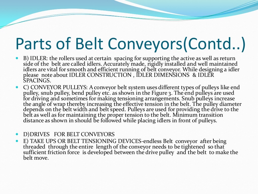 Troughed Belt Conveyor & Flat Belt Conveyor