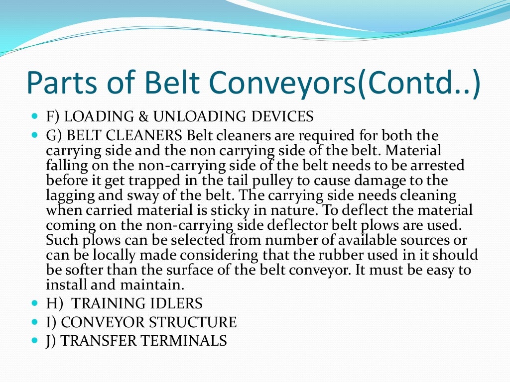 Troughed Belt Conveyor & Flat Belt Conveyor
