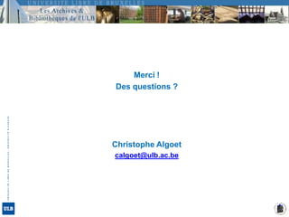 DOCUPOLE Niveau?	Basique, il se veut généraliste et donc accessible à chacun quelle que soit son orientationDurée?	L'exploration complète, y compris les exercices, prendra 4 heuresObjectifs?	Familiariser les étudiants à la recherche documentaire et développer les habiletés suivantes: 	Que chercher ? 	Comment chercher ? 	Comment sélectionner l’information trouvée ? 	Comment intégrer l’information obtenue dans mon travail ?