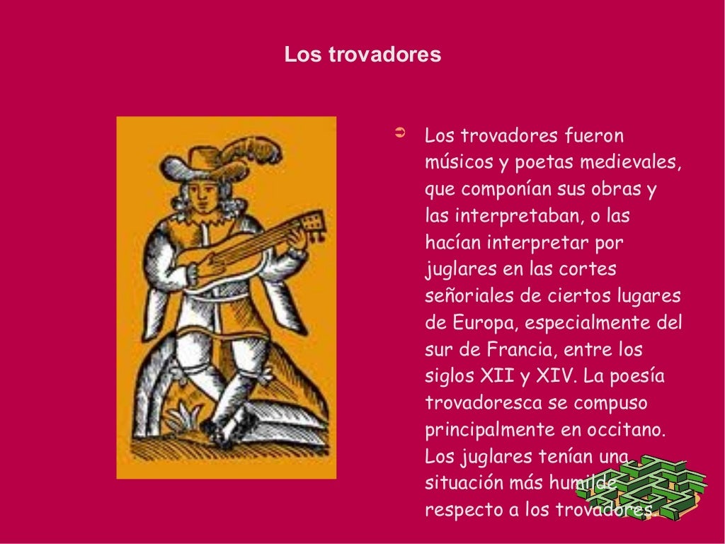 MUSICA EN LA EDAD MEDIA JUGLARES Y TROVADORES MUSICA EN LA EDAD MEDIA JUGLARES Y TROVADORES