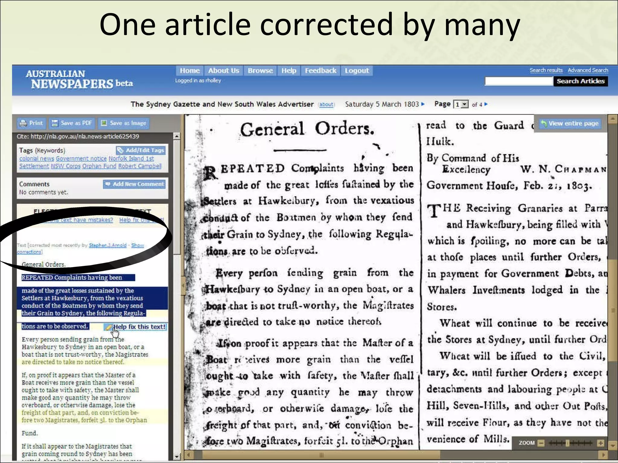 One article corrected by many 