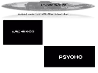 POSIZIONE MACCHINA


Vari tipi di posizioni tratti dal film Alfred Hitchcock - Psyco
 