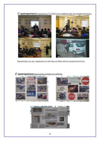 1η Δραστηριότητα:Ενημέρωση (17/12/2013) των μαθητών από την τροχαία Ιωαννίνων.

Ευχαριστούμε για την ενημέρωση τον αστυνόμο κο Ζήκο από την τροχαία Ιωαννίνων.

2η Δραστηριότητα:Δημιουργίες (κολάζ) των μαθητών.

22

 