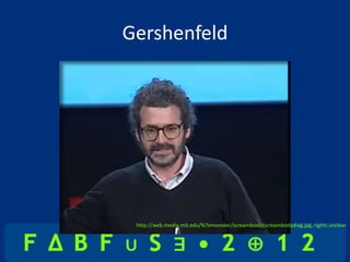 Gershenfeld




 http://web.media.mit.edu/%7emonster/screambody/screambodydiag.jpg, rights unclear
 