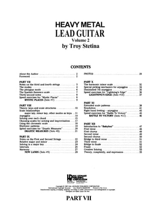 HEAVY METAL
LEAD GUITAR
    Volume 2
 by Troy Stetina




  PART VII
 