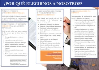PORQUE TE OFRECEMOS
UNA GESTIÓN PERSONALIZADA
MUTUA MONTAÑESA pone a tu disposición
un interlocutor único para que te guíe y resuelva
tus dudas en todos los trámites a realizar.
PORQUE PONEMOS A TU DISPOSICIÓN
SERVICIOS PARA QUE MEJORE TU
EXPERIENCIA
Desde un inicio podrás tener acceso a cada uno
de los servicios que la Mutua pone a tu
disposición:
 Descarga de documentos e impresos
oficiales
 Calendarios laborales personalizados
 Documentación de prevención en riesgos
laborales (carteles, folletos, manuales)
 Solicitud de botiquines vía online para tus
empresas
 Boletín mensual sobre las novedades
legislativas
 Buzón de correo para las consultas directas a
los gestores, contacta@mutuamontanesa.es
¿POR QUÉ ELEGIRNOS A NOSOTROS?
MUTUA MONTAÑESA pone a tu disposición un interlocutor único para que te guíe y resuelva tus dudas en todos los trámites a realizar.
Si quieres inscribirte en nuestro
boletín mensual accede a nuestra
web y suscríbete en
“TE MANTENEMOS INFORMADO”
PORQUE QUEREMOS ESTAR CERCA DE
TI Y FACILITARTE TODOS LOS
TRÁMITES Y GESTIONES
Desde nuestra Web Privada, con un solo
clic, accederás a la información que
necesitas en tiempo real:
 Información detallada de tus empresas
 Listado de Partes Pendientes de Gestionar
 Previsión de deducciones a practicar y
listado de diferencias en las deducciones
practicadas
 Asistente para la generación de remesas de
AT sin baja para subir al sistema Delt@/
CoNTA
 Contacto virtual con la Delegación
 Solicitud de botiquines
 Configuración de alertas personalizadas
 Emisión de informes de siniestralidad
 Aplicación para la gestión del absentismo
 Gestión del Bonus
Date de alta en
www.mutuamontanesa.es
y disfruta de todas las ventajas
que te ofrece la
Web Privada
PORQUE CUIDAMOS DE TUS
EMPRESAS
Nos preocupamos de proporcionar el mejor
servicio a cada una de tus empresas.
• Proporcionamos una gestión íntegra del
accidente de trabajo desde el momento que
se produce hasta el final del proceso
• Asignamos un médico a cada proceso de
baja
• Contamos con algunos de los mejores
especialistas médicos a nivel mundial
• Nos encargamos de poner todos nuestros
recursos para la pronta recuperación de
nuestros pacientes y su reincorporación al
trabajo en el menor tiempo posible
adelantando pruebas si fuera necesario
• Ofrecemos asesoramiento de prevención
personalizado
• Atención asistencial a nuestros mutualistas
de forma inmediata, las 24 horas del día, a
través del teléfono 900 180 875
• Respondemos ante situaciones delicadas
valorando la concesión de ayudas
extraordinarias mediante las Comisiones de
Prestaciones Especiales
valorando la concesión de ayudas
extraordinarias mediante las Comisiones
de Prestaciones Especiales
 