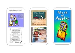 Tríptico por el día del maestro