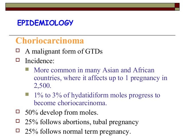 Image result for gestational choriocarcinoma pathophysiology