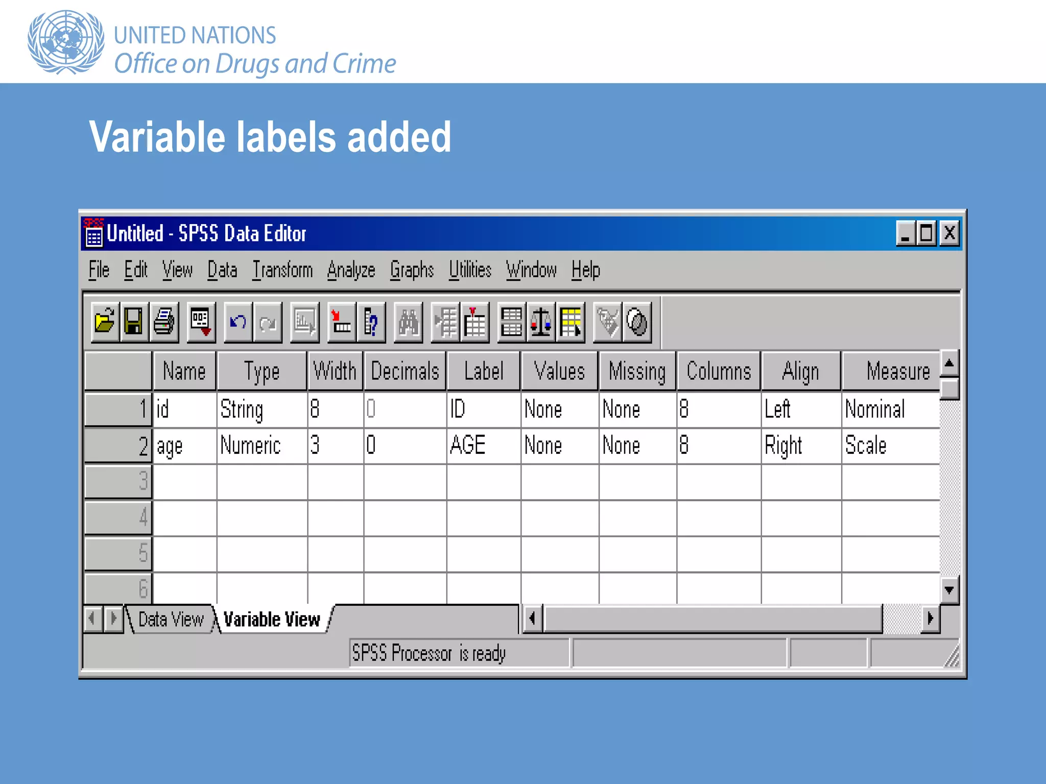 Variable labels added
 