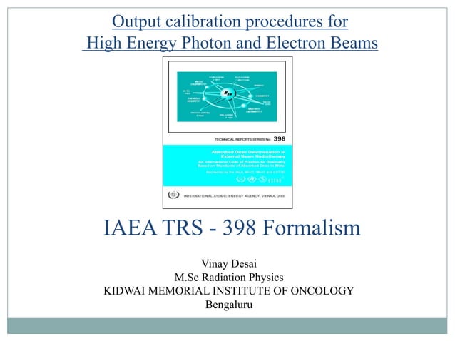 TRS 398 (Technical Report Series) | PPTX