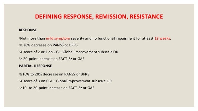 Treatment Resistant Schizophrenia Treatment Resistant Depression
