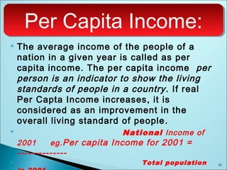 Per Capita Income Example NATIONAL INCOME by Dr TSERING LAMCHUNG | PPT