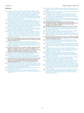Bioorganic Chemistry 151 (2024) 107597
16
References
[1] R.J. Motzer, E. Jonasch, S. Boyle, M.I. Carlo, B. Manley, N. Agarwal, A. Alva,
K. Beckermann, R.K. Choueiri, B.A. Costello, I.H. Derweesh, A. Desai, S. George, J.
L. Gore, N. Haas, S.L. Hancock, C. Kyriakopoulos, E.T. Lam, C. Lau, B. Lewis, D.
C. Madoff, B. McCreery, M.D. Michaelson, A. Mortazavi, L. Nandagopal, P.
M. Pierorazio, E.R. Plimack, L. Ponsky, S. Ramalingam, B. Shuch, Z.L. Smith,
B. Somer, J. Sosman, M.A. Dwyer, A.D. Motter, NCCN guidelines insights: kidney
cancer, version 1.2021: featured updates to the NCCN guidelines, J. Natl. Compr.
Canc. Netw. 18 (9) (2020) 1160–1170.
[2] F.Z. Bielecka, M.A. Czarnecka, W. Solarek, A. Kornakiewicz, C. Szczylik,
Mechanisms of acquired resistance to tyrosine kinase inhibitors in clear-cell renal
cell carcinoma (ccRCC), Curr. Signal Transduct. Ther. 8 (3) (2013) 219–228.
[3] M.J. Méndez-Vidal, Á. Molina, U. Anido, I. Chirivella, O. Etxaniz, E. Fernández-
Parra, M. Guix, C. Hernández, J. Lambea, A. Montesa, A. Pinto, S. Ros, E. Gallardo,
Pazopanib: Evidence review and clinical practice in the management of advanced
renal cell carcinoma, BMC Pharmacol. Toxicol. 19 (2018) 1–12.
[4] Y.F. Liu, Z.C. Zhang, S.Y. Wang, S.Q. Fu, X.F. Cheng, R. Chen, T. Sun, Immune
checkpoint inhibitor-based therapy for advanced clear cell renal cell carcinoma: a
narrative review, Int. Immunopharmacol. 110 (2022) 108900.
[5] R.J. Motzer, B. Escudier, D.F. McDermott, S. George, H.J. Hammers, S. Srinivas, S.
S. Tykodi, J.A. Sosman, G. Procopio, E.R. Plimack, D. Castellano, T.K. Choueiri,
H. Gurney, F. Donskov, P. Bono, J. Wagstaff, T.C. Gauler, T. Ueda, Y. Tomita, F.
A. Schutz, K. Cr, J. Larkin, A. Ravaud, J.S. Simon, L.A. Xu, I.S. Waxman, M. p.
Nivolumab versus everolimus in advanced renal-cell carcinoma, N. Engl. J. Med.
373 (19) (2015) 1803–1813.
[6] Ahrens M, Scheich S, Hartmann A, Bergmann L, Society I-NIWGKCotGC. Non-clear
cell renal cell carcinoma-pathology and treatment options. Oncology research and
treatment. 2019;42(3):128-35.
[7] R.J. Motzer, B. Escudier, S. Oudard, T.E. Hutson, C. Porta, S. Bracarda,
V. Grünwald, J.A. Thompson, R.A. Figlin, N. Hollaender, G. Urbanowitz, W.J. Berg,
A. Kay, D. Lebwohl, A. Ravaud, Efficacy of everolimus in advanced renal cell
carcinoma: a double-blind, randomised, placebo-controlled phase III trial, Lancet
372 (9637) (2008) 449–456.
[8] 8. de Joode K, van de Geer W, van Leenders G, Hamberg P, Westgeest H, Beeker.
Oosting S. F, van Rooijen J. M, Beerepoot L. V, Labots M, Mathijssen R. H. J,
Lolkema M. P, Cuppen E, Sleijfer S,. van de Werken H. J. G, der Veldt A. A. M. The
genomic and transcriptomic landscape of advanced renal cell cancer for
individualized treatment strategies. Scientific reports. 2023;13(1):10720.
[9] R. Flippot, B. Escudier, L. Albiges, Immune checkpoint inhibitors: toward new
paradigms in renal cell carcinoma, Drugs 78 (2018) 1443–1457.
[10] B. Turanli, O. Altay, J. Borén, H. Turkez, J. Nielsen, M. Uhlen, K. Yalcin Arga,
A. Mardinoglu, Systems biology based drug repositioning for development of
cancer therapy, in: Seminars in Cancer Biology, Academic Press, 2021, pp. 47–58.
[11] M. Yuan, K. Shong, X. Li, S. Ashraf, M. Shi, W. Kim, J. Nielsen, H. Turkez, S. Shoaie,
M. Uhlen, et al., A Gene Co-Expression Network-Based Drug Repositioning
Approach Identifies Candidates for Treatment of Hepatocellular Carcinoma,
Cancers 14 (6) (2022) 1573, https://doi.org/10.3390/cancers14061573.
[12] X. Li, K. Shong, W. Kim, M. Yuan, H. Yang, Y. Sato, H. Kume, S. Ogawa, H. Turkez,
S. Shoaie, J. Boren, J. Nielsen, M. Uhlen, C. Zhang, A. Mardinoglu, Prediction of
drug candidates for clear cell renal cell carcinoma using a systems biology-based
drug repositioning approach, EBioMedicine (2022) 78.
[13] A. Mardinoglu, J. Nielsen, Systems medicine and metabolic modelling, J. Intern.
Med. 271 (2) (2012) 142–154.
[14] A. Mardinoglu, J. Boren, U. Smith, M. Uhlen, J. Nielsen, Systems biology in
hepatology: approaches and applications, Nat. Rev. Gastroenterol. Hepatol. 15 (6)
(2018) 365–377.
[15] C. Zhang, Y. Wei, A. Mardinoglu, P. Zhang, Application of Systems Biology in
Molecular Characterization and Diagnosis of Cancer, Front. Mol. Biosci. 8 (2021)
668146.
[16] A. Mardinoglu, J. Nielsen, The impact of systems medicine on human health and
disease, Front. Physiol. 7 (2016) 235967.
[17] S. Pushpakom, F. Iorio, P.A. Eyers, K.J. Escott, S. Hopper, A. Wells, A. Doig,
T. Guilliams, J. Latimer, C. McNamee, A. Norris, P. Sanseau, D. Cavalla,
M. Pirmohamed, Drug repurposing: progress, challenges and recommendations,
Nat. Rev. Drug Discov. 18 (1) (2019) 41–58.
[18] X. Li, K. Shong, W. Kim, M. Yuan, H. Yang, Y. Sato, Prediction of drug candidates
for clear cell renal cell carcinoma using a systems biology-based drug repositioning
approach, EBioMedicine (2022) 78.
[19] Schrödinger Release 2023-3: Schrödinger, LLC, New York, NY, 2023.
[20] [Schrödinger Release 2023-3: Protein Preparation Wizard; Epik, Schrödinger, LLC,
New York, NY, 2023; Impact, Schrödinger, LLC, New York, NY; Prime,
Schrödinger, LLC, New York, NY, 2023.
[21] [Schrödinger Release 2023-3: LigPrep, Schrödinger, LLC, New York, NY, 2023.
[22] A. Kumari, R.K. Singh, Morpholine as ubiquitous pharmacophore in medicinal
chemistry: Deep insight into the structure-activity relationship (SAR), Bioorg.
Chem. (2020) 103578–103596.
[23] R.E. Karess, K. Wassmann, Z. Rahmani, New insights into the role of BubR1 in
mitosis and beyond, Int. Rev. Cell Mol. Biol. 306 (2013) 223–273.
[24] G. Manic, F. Corradi, A. Sistigu, S. Siteni, I. Vitale, Molecular regulation of the
spindle assembly checkpoint by kinases and phosphatases, Int. Rev. Cell Mol. Biol.
328 (2017) 105–161.
[25] Tian X, Xu W-H, Wang H-K, Wan F-N, Zhu Y, Cao D-L, et al. Genome-wide profiling
identification of prognostic novel signatures in papillary renal cell carcinoma based
on large-scale sequencing data. 2020.
[26] B. Wan, Y. Yang, Z. Zhang, Identification of Differentially Methylated Genes
Associated with Clear Cell Renal Cell Carcinoma and Their Prognostic Values,
J. Environ. Public Health 2023 (2023).
[27] D. Xu, Y. Xu, Y. Lv, F. Wu, Y. Liu, M. Zhu, et al., Identification of four pathological
stage-relevant genes in association with progression and prognosis in clear cell
renal cell carcinoma by integrated bioinformatics analysis, Biomed Res. Int. (2020;
2020.).
[28] S. Demyanets, E. Jaeger, E. Pablik, G. Greiner, S. Herndlhofer, P. Valent,
I. Schwarzinger, The JAK 2 blocker TG 101209 is a potent inhibitor of clonogenic
progenitor cell growth in patients with chronic myeloid leukaemia, Br. J.
Haematol. 181 (1) (2018) 137–139.
[29] W. Fiskus, R.R. Manepalli, R. Balusu, K.N. Bhalla, Synergistic activity of
combinations of JAK2 kinase inhibitor with PI3K/mTOR, MEK or PIM kinase
inhibitor against human myeloproliferative neoplasm cells expressing JAK2V617F,
Blood. 116 (21) (2010) 798.
[30] K. Geissler, E. Jäger, A. Barna, T. Sliwa, P. Knöbl, I. Schwarzinger, H. Gisslinger,
P. Valent, In vitro and in vivo effects of JAK 2 inhibition in chronic
myelomonocytic leukemia, Eur. J. Haematol. 97 (6) (2016) 562–567.
[31] A. Mizumoto, K. Yamamoto, Y. Nakayama, K. Takara, T. Nakagawa, T. Hirano,
M. Hirai, Induction of epithelial-mesenchymal transition via activation of
epidermal growth factor receptor contributes to sunitinib resistance in human
renal cell carcinoma cell lines, J. Pharmacol. Exp. Ther. 355 (2) (2015) 152–158.
[32] R.C. Kane, A.T. Farrell, H. Saber, S. Tang, G. Williams, J.M. Jee, C. Liang, B. Booth,
N. Chidambaram, D. Morse, R. Sridhara, P. Garvey, R. Justice, R. Pazdur, Sorafenib
for the treatment of advanced renal cell carcinoma, Clin. Cancer Res. 12 (24)
(2006) 7271–7278.
[33] C.C. Lee, P.Y. Huang, Y.H. Hsieh, Y.S. Chen, J.P. Tsai, Melatonin combined with
sorafenib synergistically M the invasive ability through targeting metastasis-
associated protein 2 expression in human renal cancer cells, Tzu-Chi Medical
Journal. 34 (2) (2022) 192.
Y. Bouzian et al.
 
