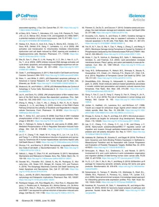 associated signaling. J. Exp. Clin. Cancer Res. 37, 151. https://doi.org/10.
1186/s13046-018-0836-x.
30. el-Deiry, W.S., Tokino, T., Velculescu, V.E., Levy, D.B., Parsons, R., Trent,
J.M., Lin, D., Mercer, W.E., Kinzler, K.W., and Vogelstein, B. (1993). WAF1,
a potential mediator of p53 tumor suppression. Cell 75, 817–825. https://
doi.org/10.1016/0092-8674(93)90500-p.
31. Heslop, K.A., Rovini, A., Hunt, E.G., Fang, D., Morris, M.E., Christie, C.F.,
Gooz, M.B., DeHart, D.N., Dang, Y., Lemasters, J.J., et al. (2020). JNK
activation and translocation to mitochondria mediates mitochondrial
dysfunction and cell death induced by VDAC opening and sorafenib in
hepatocarcinoma cells. Biochem. Pharmacol. 171, 113728. https://doi.
org/10.1016/j.bcp.2019.113728.
32. Sha, B., Sun, Y., Zhao, S., Li, M., Huang, W., Li, Z., Shi, J., Han, X., Li, P.,
Hu, T., et al. (2023). USP8 inhibitor–induced DNA damage activates cell
cycle arrest, apoptosis, and autophagy in esophageal squamous cell car­
cinoma. Cell Biol. Toxicol. 39, 2011–2032. https://doi.org/10.1007/
s10565-021-09686-x.
33. Ozaki, T., and Nakagawara, A. (2011). Role of p53 in Cell Death and Human
Cancers. Cancers 3, 994–1013. https://doi.org/10.3390/cancers3010994.
34. Shen, Y., and White, E. (2001). p53-Dependent apoptosis pathways. In
Advances in Cancer Research, G.F. Vande Woude and G. Klein, eds.
(Elsevier), pp. 55–84. https://doi.org/10.1016/S0065-230X(01)82002-9.
35. Mrakovcic, M., and Fröhlich, L. (2018). p53-Mediated Molecular Control of
Autophagy in Tumor Cells. Biomolecules 8, 14. https://doi.org/10.3390/
biom8020014.
36. Lei, K., and Davis, R.J. (2003). JNK phosphorylation of Bim-related mem­
bers of the Bcl2 family induces Bax-dependent apoptosis. Proc. Natl.
Acad. Sci. 100, 2432–2437. https://doi.org/10.1073/pnas.0438011100.
37. Zhang, S., Wang, Y., Cao, Y., Wu, J., Zhang, Z., Ren, H., Xu, X., Kazna­
cheyeva, E., Li, Q., and Wang, G. (2022). Inhibition of the PINK1-Parkin
Pathway Enhances the Lethality of Sorafenib and Regorafenib in Hepato­
cellular Carcinoma. Front. Pharmacol. 13, 851832. https://doi.org/10.
3389/fphar.2022.851832.
38. Wei, Y., Sinha, S.C., and Levine, B. (2008). Dual Role of JNK1-mediated
phosphorylation of Bcl-2 in autophagy and apoptosis regulation. Auto­
phagy 4, 949–951. https://doi.org/10.4161/auto.6788.
39. Wei, Y., Pattingre, S., Sinha, S., Bassik, M., and Levine, B. (2008). JNK1-
Mediated Phosphorylation of Bcl-2 Regulates Starvation-Induced Auto­
phagy. Mol. Cell 30, 678–688. https://doi.org/10.1016/j.molcel.2008.
06.001.
40. Lin, C.-Y., Chang, T.-W., Hsieh, W.-H., Hung, M.-C., Lin, I.-H., Lai, S.-C.,
and Tzeng, Y.-J. (2016). Simultaneous induction of apoptosis and necrop­
tosis by Tanshinone IIA in human hepatocellular carcinoma HepG2 cells.
Cell Death Discov 2, 16065. https://doi.org/10.1038/cddiscovery.2016.65.
41. Dhuriya, Y.K., and Sharma, D. (2018). Necroptosis: a regulated inflamma­
tory mode of cell death. J. Neuroinflammation 15, 199. https://doi.org/10.
1186/s12974-018-1235-0.
42. Galluzzi, L., Kepp, O., Chan, F.K.-M., and Kroemer, G. (2017). Necroptosis:
Mechanisms and Relevance to Disease. Annu. Rev. Pathol. Mech. Dis. 12,
103–130. https://doi.org/10.1146/annurev-pathol-052016-100247.
43. Goodall, M.L., Fitzwalter, B.E., Zahedi, S., Wu, M., Rodriguez, D., Mul­
cahy-Levy, J.M., Green, D.R., Morgan, M., Cramer, S.D., and Thorburn,
A. (2016). The Autophagy Machinery Controls Cell Death Switching be­
tween Apoptosis and Necroptosis. Dev. Cell 37, 337–349. https://doi.
org/10.1016/j.devcel.2016.04.018.
44. Cao, L., and Mu, W. (2021). Necrostatin-1 and necroptosis inhibition: Path­
ophysiology and therapeutic implications. Pharmacol. Res. 163, 105297.
https://doi.org/10.1016/j.phrs.2020.105297.
45. Rodrı́guez-Vargas, J.M., Ruiz-Magaña, M.J., Ruiz-Ruiz, C., Majuelos-Mel­
guizo, J., Peralta-Leal, A., Rodrı́guez, M.I., Muñoz-Gámez, J.A., De Almo­
dóvar, M.R., Siles, E., Rivas, A.L., et al. (2012). ROS-induced DNA damage
and PARP-1 are required for optimal induction of starvation-induced auto­
phagy. Cell Res 22, 1181–1198. https://doi.org/10.1038/cr.2012.70.
46. Filomeni, G., De Zio, D., and Cecconi, F. (2015). Oxidative stress and auto­
phagy: the clash between damage and metabolic needs. Cell Death Differ
22, 377–388. https://doi.org/10.1038/cdd.2014.150.
47. Anuradha, C.D., Kanno, S., and Hirano, S. (2001). Oxidative damage to
mitochondria is a preliminary step to caspase-3 activation in fluoride-
induced apoptosis in HL-60 cells. Free Radic. Biol. Med. 31, 367–373.
https://doi.org/10.1016/S0891-5849(01)00591-3.
48. Yan, B., Ai, Y., Sun, Q., Ma, Y., Cao, Y., Wang, J., Zhang, Z., and Wang, X.
(2021). Membrane Damage during Ferroptosis Is Caused by Oxidation of
Phospholipids Catalyzed by the Oxidoreductases POR and CYB5R1. Mol.
Cell 81, 355–369.e10. https://doi.org/10.1016/j.molcel.2020.11.024.
49. Hirata, Y., Cai, R., Volchuk, A., Steinberg, B.E., Saito, Y., Matsuzawa, A.,
Grinstein, S., and Freeman, S.A. (2023). Lipid peroxidation increases
membrane tension, Piezo1 gating, and cation permeability to execute fer­
roptosis. Curr. Biol. 33, 1282–1294.e5. https://doi.org/10.1016/j.cub.
2023.02.060.
50. Yang, W.S., SriRamaratnam, R., Welsch, M.E., Shimada, K., Skouta, R.,
Viswanathan, V.S., Cheah, J.H., Clemons, P.A., Shamji, A.F., Clish, C.B.,
et al. (2014). Regulation of Ferroptotic Cancer Cell Death by GPX4. Cell
156, 317–331. https://doi.org/10.1016/j.cell.2013.12.010.
51. SharathBabu, B.N., Shivangi, S., Valiyaveettil, A., Annaraj, B., and Mu­
gesh, G. (2025). Small molecule selenium-based glutathione peroxidase
4 mimetic inhibits lipid peroxidation and protects cultured neurons from
ferroptosis. Free Radic. Biol. Med. 238, 275–292. https://doi.org/10.
1016/j.freeradbiomed.2025.06.047.
52. Gong, Y., Fan, Z., Luo, G., Yang, C., Huang, Q., Fan, K., Cheng, H., Jin, K.,
Ni, Q., Yu, X., et al. (2019). The role of necroptosis in cancer biology and
therapy. Mol. Cancer 18, 100. https://doi.org/10.1186/s12943-019-
1029-8.
53. Jordan, A., Hadfield, J.A., Lawrence, N.J., and McGown, A.T. (1998).
Tubulin as a target for anticancer drugs: Agents which interact with the
mitotic spindle. Med. Res. Rev. 18, 259–296. https://doi.org/10.1002/
(SICI)1098-1128(199807)18:4<259::AID-MED3>3.0.CO;2-U.
54. Khwaja, S., Kumar, K., Das, R., and Negi, A.S. (2021). Microtubule associ­
ated proteins as targets for anticancer drug development. Bioorganic
Chem. 116, 105320. https://doi.org/10.1016/j.bioorg.2021.105320.
55. Lee, C.-C., Cheng, Y.-C., Chang, C.-Y., Lin, C.-M., and Chang, J.-Y.
(2018). Alpha-tubulin acetyltransferase/MEC-17 regulates cancer cell
migration and invasion through epithelial–mesenchymal transition sup­
pression and cell polarity disruption. Sci. Rep. 8, 17477. https://doi.org/
10.1038/s41598-018-35392-6.
56. Izdebska, M., Zieli�
nska, W., Grzanka, D., and Gagat, M. (2018). The Role of
Actin Dynamics and Actin-Binding Proteins Expression in Epithelial-to-
Mesenchymal Transition and Its Association with Cancer Progression
and Evaluation of Possible Therapeutic Targets. BioMed Res. Int. 2018,
4578373. https://doi.org/10.1155/2018/4578373.
57. Simiczyjew, A., Mazur, A.J., Dratkiewicz, E., and Nowak, D. (2017).
Involvement of β- and γ-actin isoforms in actin cytoskeleton organization
and migration abilities of bleb-forming human colon cancer cells. PLOS
ONE 12, e0173709. https://doi.org/10.1371/journal.pone.0173709.
58. Yu, G., Li, F., Qin, Y., Bo, X., Wu, Y., and Wang, S. (2010). GOSemSim: an R
package for measuring semantic similarity among GO terms and gene
products. Bioinformatics 26, 976–978. https://doi.org/10.1093/bioinfor­
matics/btq064.
59. Subramanian, A., Tamayo, P., Mootha, V.K., Mukherjee, S., Ebert, B.L.,
Gillette, M.A., Paulovich, A., Pomeroy, S.L., Golub, T.R., Lander, E.S.,
et al. (2005). Gene set enrichment analysis: A knowledge-based approach
for interpreting genome-wide expression profiles. Proc. Natl. Acad. Sci.
102, 15545–15550. https://doi.org/10.1073/pnas.0506580102.
60. Kanehisa, M., Furumichi, M., Sato, Y., Kawashima, M., and Ishiguro-Wa­
tanabe, M. (2023). KEGG for taxonomy-based analysis of pathways and
genomes. Nucleic Acids Res 51, D587–D592. https://doi.org/10.1093/
nar/gkac963.
16 iScience 29, 116005, June 19, 2026
iScience
Article
ll
OPEN ACCESS
 