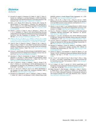 61. Schubert, M., Klinger, B., Klünemann, M., Sieber, A., Uhlitz, F., Sauer, S.,
Garnett, M.J., Blüthgen, N., and Saez-Rodriguez, J. (2018). Perturbation-
response genes reveal signaling footprints in cancer gene expression. Nat.
Commun. 9, 20. https://doi.org/10.1038/s41467-017-02391-6.
62. Marin, J.J.G., Macias, R.I.R., Monte, M.J., Romero, M.R., Asensio, M.,
Sanchez-Martin, A., Cives-Losada, C., Temprano, A.G., Espinosa-Escu­
dero, R., Reviejo, M., et al. (2020). Molecular Bases of Drug Resistance
in Hepatocellular Carcinoma. Cancers 12, 1663. https://doi.org/10.3390/
cancers12061663.
63. Pelosof, L., Lemery, S., Casak, S., Jiang, X., Rodriguez, L., Pierre, V., Bi,
Y., Liu, J., Zirkelbach, J.F., Patel, A., et al. (2018). Benefit-Risk Summary
of Regorafenib for the Treatment of Patients with Advanced Hepatocellular
Carcinoma That Has Progressed on Sorafenib. The Oncologist 23,
496–500. https://doi.org/10.1634/theoncologist.2017-0422.
64. Wang, Z., Zhu, Q., Li, X., Ren, X., Li, J., Zhang, Y., Zeng, S., Xu, L., Dong,
X., and Zhai, B. (2022). TOP2A inhibition reverses drug resistance of hepa­
tocellular carcinoma to regorafenib. Am. J. Cancer Res 12, 4343–4360.
65. Tang, W., Chen, Z., Zhang, W., Cheng, Y., Zhang, B., Wu, F., Wang, Q.,
Wang, S., Rong, D., Reiter, F.P., et al. (2020). The mechanisms of sorafenib
resistance in hepatocellular carcinoma: theoretical basis and therapeutic
aspects. Signal Transduct. Target. Ther. 5, 87. https://doi.org/10.1038/
s41392-020-0187-x.
66. Ichimura, Y., and Komatsu, M. (2018). Activation of p62/SQSTM1–Keap1–
Nuclear Factor Erythroid 2-Related Factor 2 Pathway in Cancer. Front. On­
col. 8, 210. https://doi.org/10.3389/fonc.2018.00210.
67. Stumptner, C., Heid, H., Fuchsbichler, A., Hauser, H., Mischinger, H.-J.,
Zatloukal, K., and Denk, H. (1999). Analysis of Intracytoplasmic Hyaline
Bodies in a Hepatocellular Carcinoma. Am. J. Pathol. 154, 1701–1710.
https://doi.org/10.1016/S0002-9440(10)65426-0.
68. Lahiri, P., Schmidt, V., Smole, C., Kufferath, I., Denk, H., Strnad, P., Rü­
licke, T., Fröhlich, L.F., and Zatloukal, K. (2016). p62/Sequestosome-1 Is
Indispensable for Maturation and Stabilization of Mallory-Denk Bodies.
PLOS ONE 11, e0161083. https://doi.org/10.1371/journal.pone.0161083.
69. Tan, C.T., Soh, N.J.H., Chang, H., and Yu, V.C. (2023). p62/SQSTM1 in
liver diseases: the usual suspect with multifarious identities. FEBS J
290, 892–912. https://doi.org/10.1111/febs.16317.
70. Somlapura, M., Gottschalk, B., Lahiri, P., Kufferath, I., Pabst, D., Rülicke,
T., Graier, W.F., Denk, H., and Zatloukal, K. (2021). Different Roles of p62
(SQSTM1) Isoforms in Keratin-Related Protein Aggregation. Int. J. Mol.
Sci. 22, 6227. https://doi.org/10.3390/ijms22126227.
71. Meng, L., Wu, H., Wu, J., Ding, P., He, J., Sang, M., and Liu, L. (2024).
Mechanisms of immune checkpoint inhibitors: insights into the regulation
of circular RNAS involved in cancer hallmarks. Cell Death Dis 15, 3. https://
doi.org/10.1038/s41419-023-06389-5.
72. Akbulut, Z., Aru, B., Aydın, F., and Yanıkkaya Demirel, G. (2024). Immune
checkpoint inhibitors in the treatment of hepatocellular carcinoma. Front.
Immunol. 15, 1379622. https://doi.org/10.3389/fimmu.2024.1379622.
73. Bray, N.L., Pimentel, H., Melsted, P., and Pachter, L. (2016). Near-optimal
probabilistic RNA-seq quantification. Nat. Biotechnol. 34, 525–527.
https://doi.org/10.1038/nbt.3519.
74. Soneson, C., Love, M.I., and Robinson, M.D. (2016). Differential analyses
for RNA-seq: transcript-level estimates improve gene-level inferences.
F1000Research 4, 1521. https://doi.org/10.12688/f1000research.7563.2.
75. Love, M.I., Huber, W., and Anders, S. (2014). Moderated estimation of fold
change and dispersion for RNA-seq data with DESeq2. Genome Biol 15,
550. https://doi.org/10.1186/s13059-014-0550-8.
76. Stacklies, W., Redestig, H., Scholz, M., Walther, D., and Selbig, J. (2007).
pcaMethods—a bioconductor package providing PCA methods for
incomplete data. Bioinformatics 23, 1164–1167. https://doi.org/10.1093/
bioinformatics/btm069.
77. Liberzon, A., Birger, C., Thorvaldsdóttir, H., Ghandi, M., Mesirov, J.P., and
Tamayo, P. (2015). The Molecular Signatures Database Hallmark Gene Set
Collection. Cell Syst 1, 417–425. https://doi.org/10.1016/j.cels.2015.
12.004.
78. Wu, T., Hu, E., Xu, S., Chen, M., Guo, P., Dai, Z., Feng, T., Zhou, L., Tang,
W., Zhan, L., et al. (2021). clusterProfiler 4.0: A universal enrichment tool
for interpreting omics data. The Innovation 2, 100141. https://doi.org/10.
1016/j.xinn.2021.100141.
79. Yu, G., Wang, L.-G., Han, Y., and He, Q.-Y. (2012). clusterProfiler: an R
Package for Comparing Biological Themes Among Gene Clusters. OMICS
J. Integr. Biol. 16, 284–287. https://doi.org/10.1089/omi.2011.0118.
80. Badia-i-Mompel, P., Vélez Santiago, J., Braunger, J., Geiss, C., Dimitrov,
D., Müller-Dott, S., Taus, P., Dugourd, A., Holland, C.H., Ramirez Flores,
R.O., et al. (2022). decoupleR: ensemble of computational methods to
infer biological activities from omics data. Bioinforma. Adv 2, vbac016.
https://doi.org/10.1093/bioadv/vbac016.
iScience 29, 116005, June 19, 2026 17
iScience
Article
ll
OPEN ACCESS
 