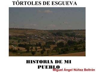 HISTORIA DE MI
PUEBLO
TÓRTOLES DE ESGUEVA
Miguel Ángel Núñez Beltrán
 