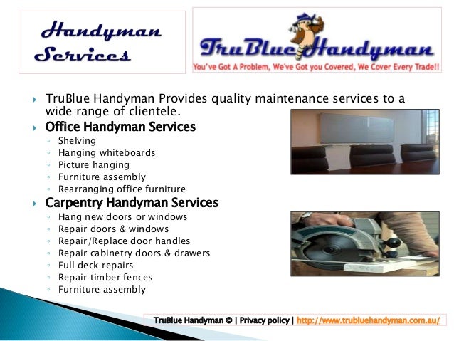 Trubluehandyman Brisbane Quality Handyman Services