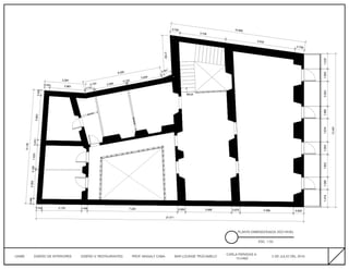 UNIBE DISEÑO DE INTERIORES DISEÑO V: RESTAURANTES PROF. MAGALY CABA BAR LOUNGE TRÚCAMELO
CARLA PARADAS A.
15-0460
5 DE JULIO DEL 2016
PLANTA DIMENSIONADA 2DO NIVEL
ESC. 1:50
 
