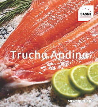 Trucha Andina
SASMI
ALIMENTACIÓN Y SERVICIOS
®
sasmiperu.pe
 